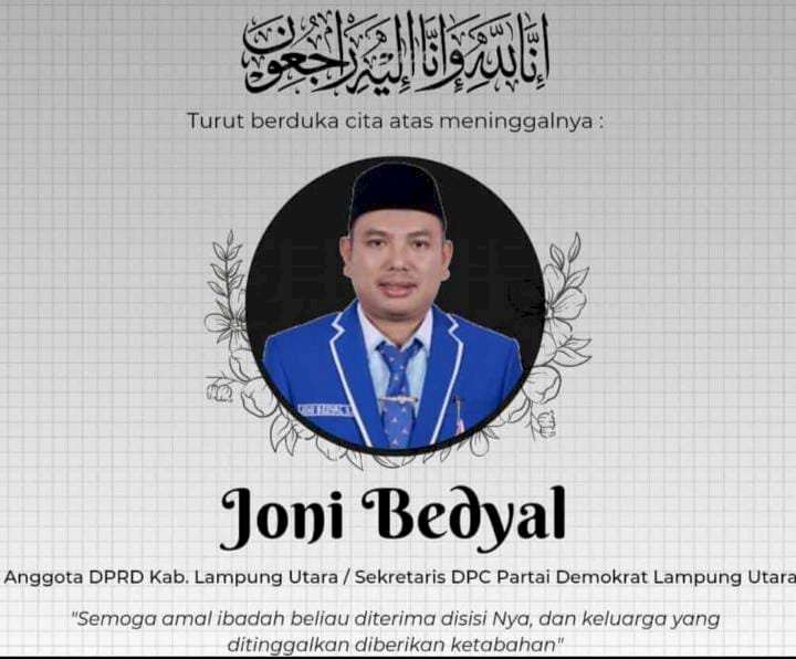 Sebelum Meninggal, Sekretaris Demokrat Lampura Joni Bedyal Keluhkan Sakit Kepala