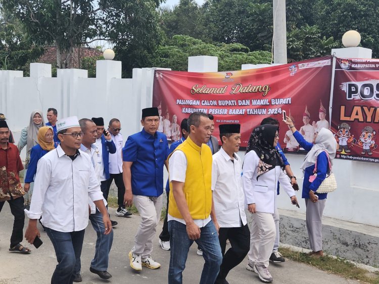 Pilkada Pesisir Barat, Lingga - Erlina Daftar ke KPU