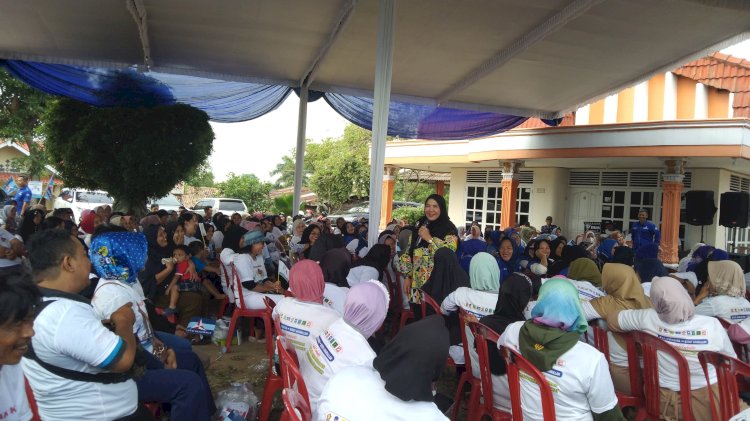 Kampanye di Tanjung Senang, Eva-Deddy Janjikan Bangun SMA dan SMK Swasta