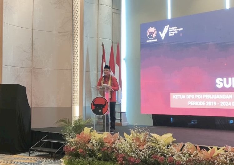 Sambutan di Konferda PDIP Lampung, Sudin Pamit