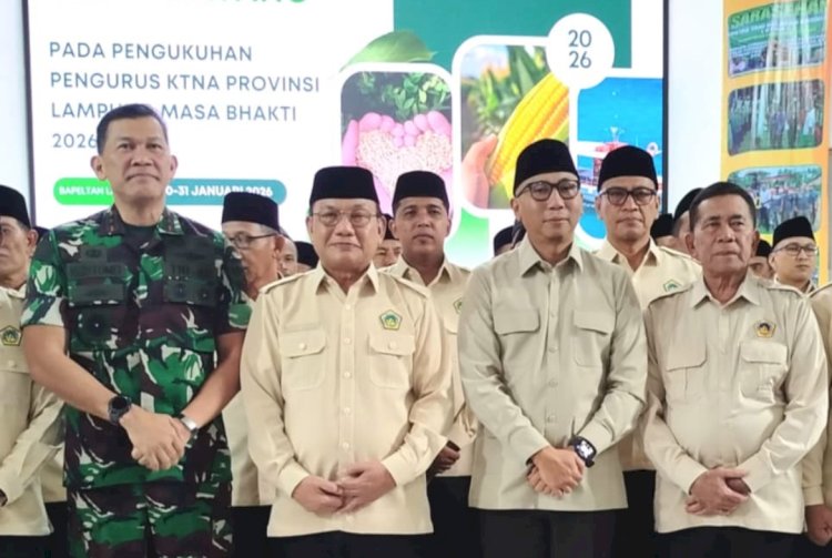Hanan A. Rozak Jadi Ketua KTNA Lampung, Gubernur Mirza Tekankan Keberpihakan ke Petani