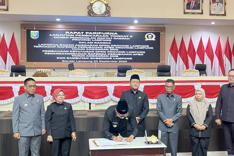 Perubahan APBD Lampung 2026 Disepakati, Pendapatan Rp7,03 T dan Belanja Rp8,03 T