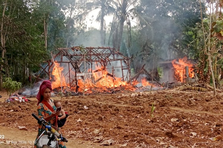 Rumah Janda Lansia di Lampung Utara Ludes Terbakar, Diduga Api Berasal dari Tungku