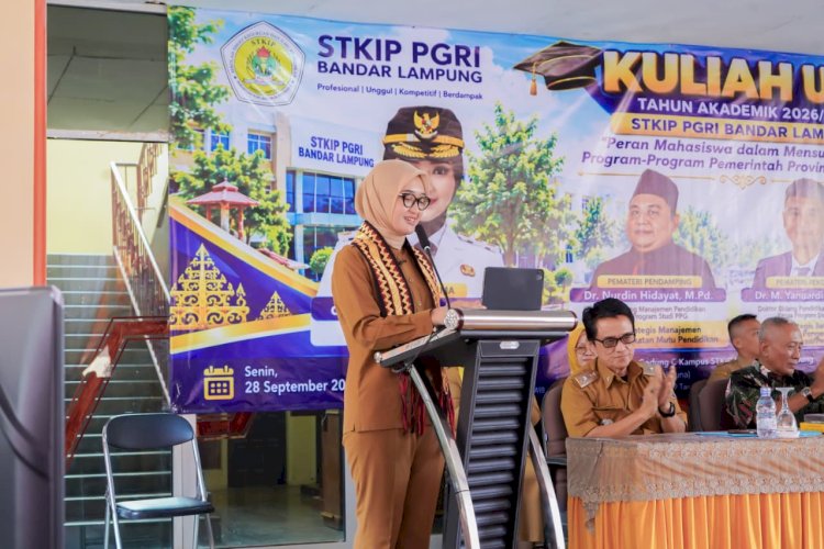 Kuliah Umum di STKIP PGRI, Wagub Jihan Ajak Mahasiswa Bijak Manfaatkan Teknologi Digital