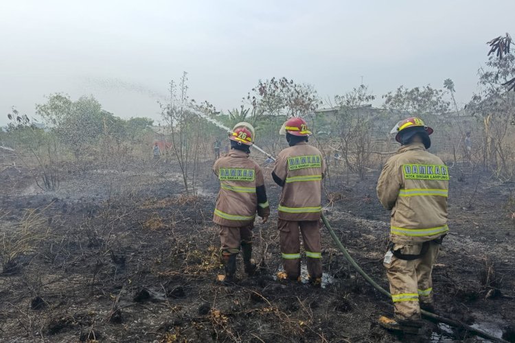 Lahan Milik PT SBR di Bandar Lampung Terbakar, Diduga Dipicu Bakar Sampah