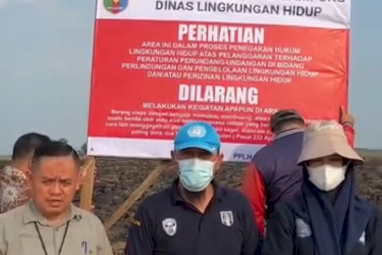 Temukan 17 Hektare Lahan Tebu Bekas Terbakar, DLH Lampung Pasang Segel di Bunga Mayang