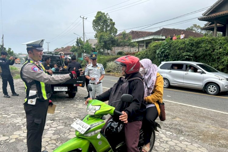 Operasi Patuh Krakatau 2026, Satlantas Polres Tanggamus Tegur 134 Pengendara