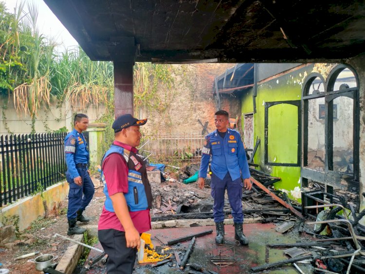 Kompor Portabel Meledak, Rumah Warga Rajabasa Ludes Dilalap Api