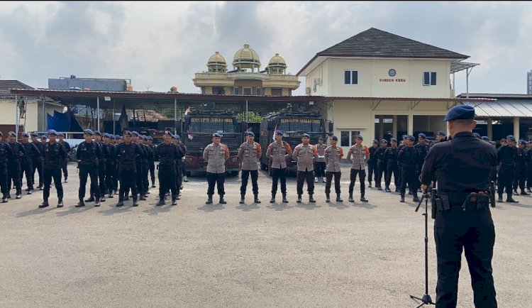 Brimob Lampung Dikerahkan ke Sumsel, Perkuat Pemadaman Karhutla