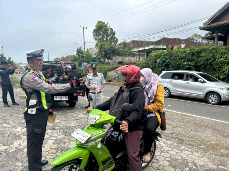 Operasi Patuh Krakatau 2026, Satlantas Polres Tanggamus Tegur 134 Pengendara
