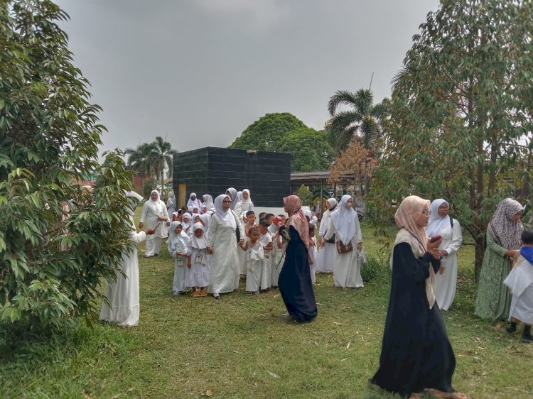 631 Anak PAUD Ikuti Manasik Haji di Ponpes Walisongo Lampung Utara